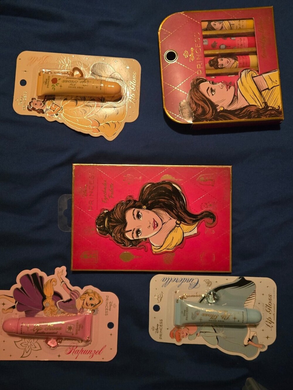 Disney Princess Eyeshadow Palette with Lip Gloss Set - Beauty and Makeup Kit